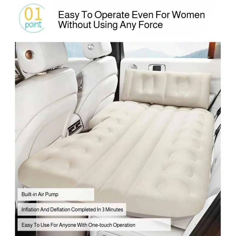Inflatable Mattress - Car Back Electric Inflatable Bed One-touch