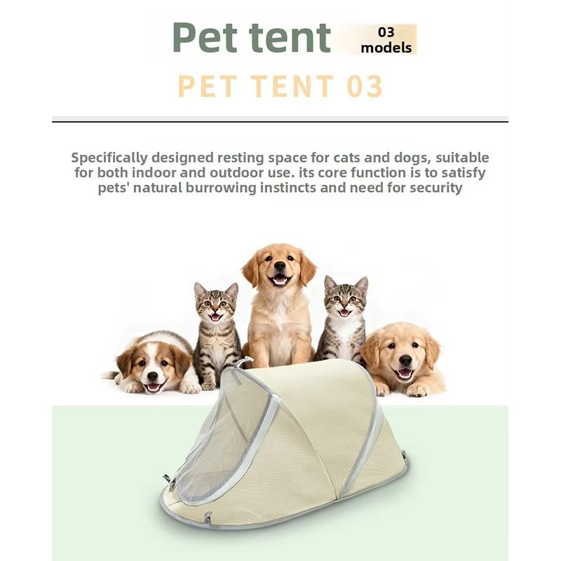 Outdoor Camping Dog Kennel - Foldable Pet Tent Portable Breathable Mesh