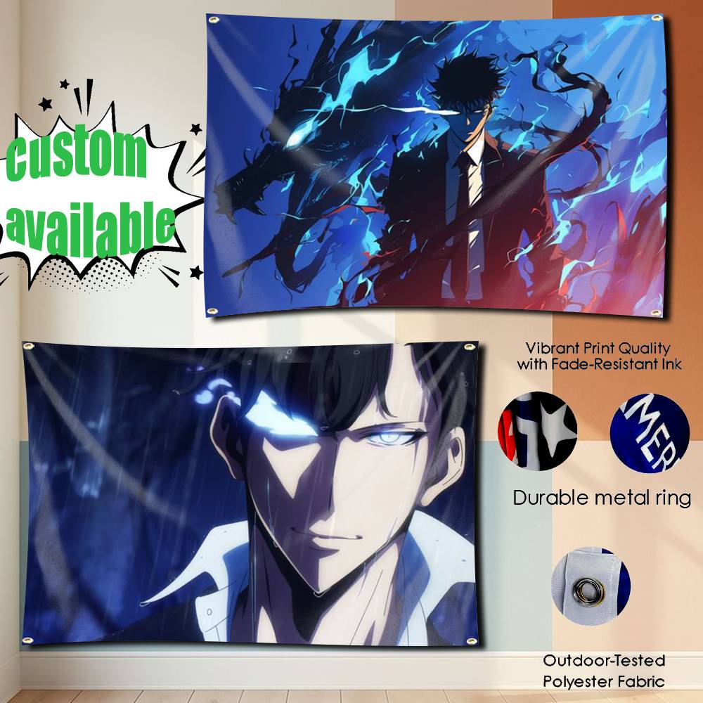 Jinli Outdoor Camping - Solo Anime J-Jin-WooS Sung-s Flag Tapestry