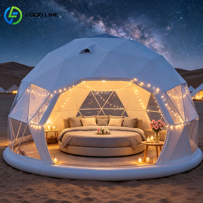 Outdoor Camping And Glamping - Prefabricated Glamping House Geodesic Dome Tent