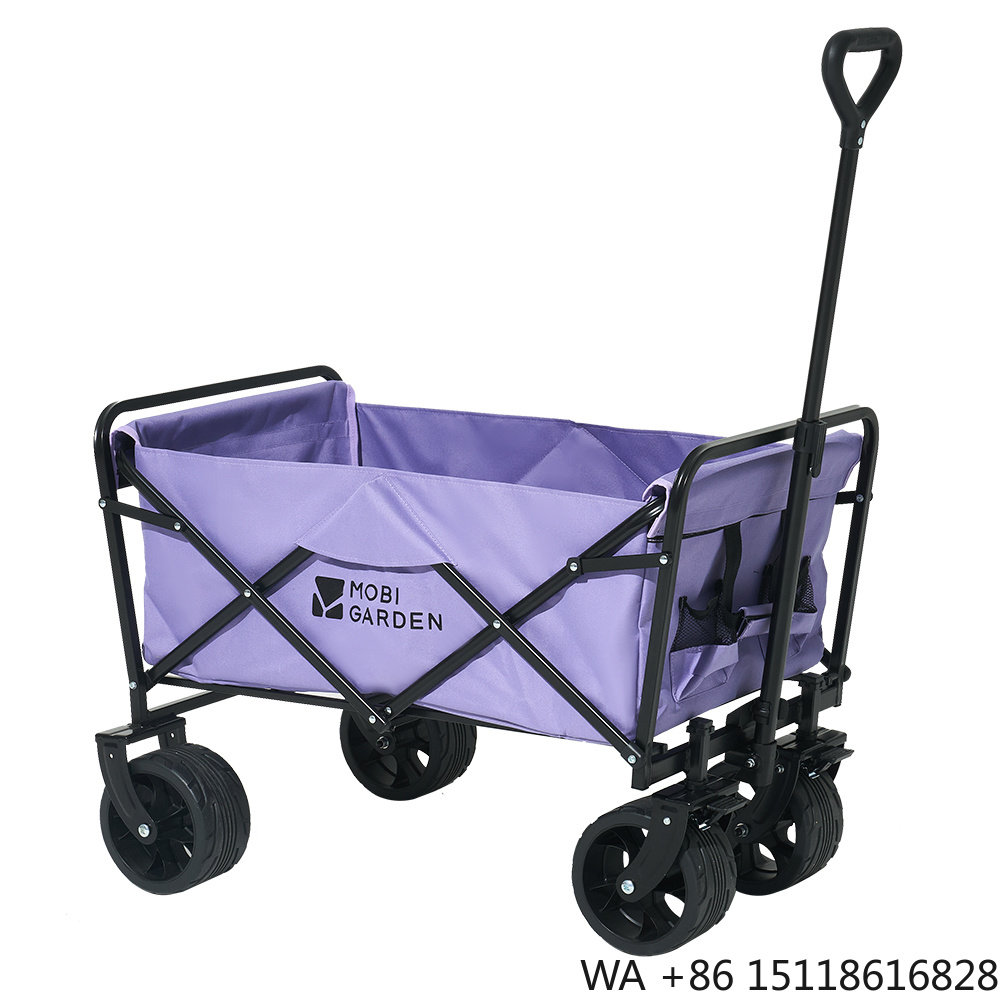 Outdoor Camping Table - Mobi Garden Foldable Four-Wheel Portable Wagon