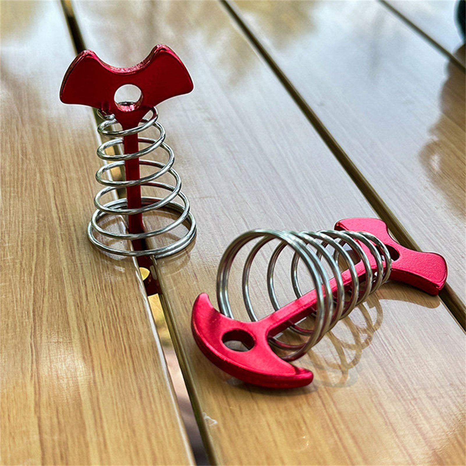 Outdoor Camping Decke - 8pcs Adjustable Plank Floor Spring Fishbone