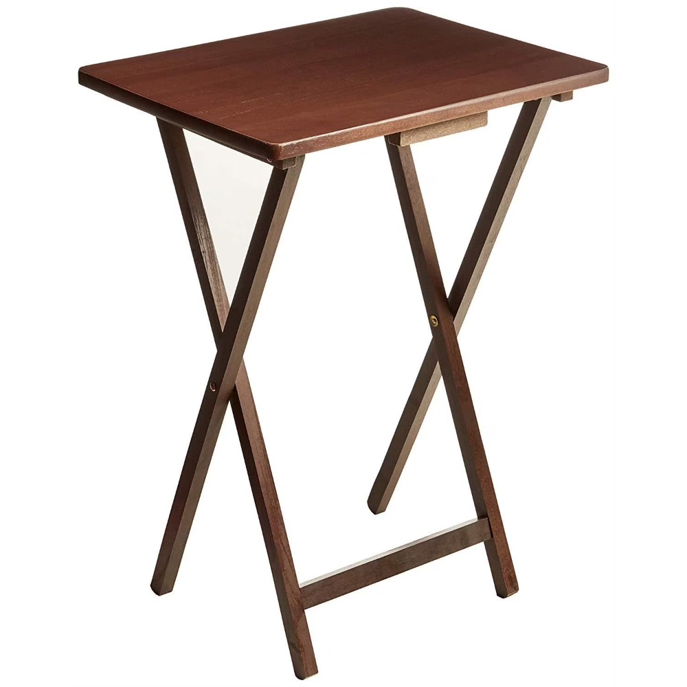 Rubberwood Folding TV Tray Tab - Outdoor Camping Table ulasan dan harga