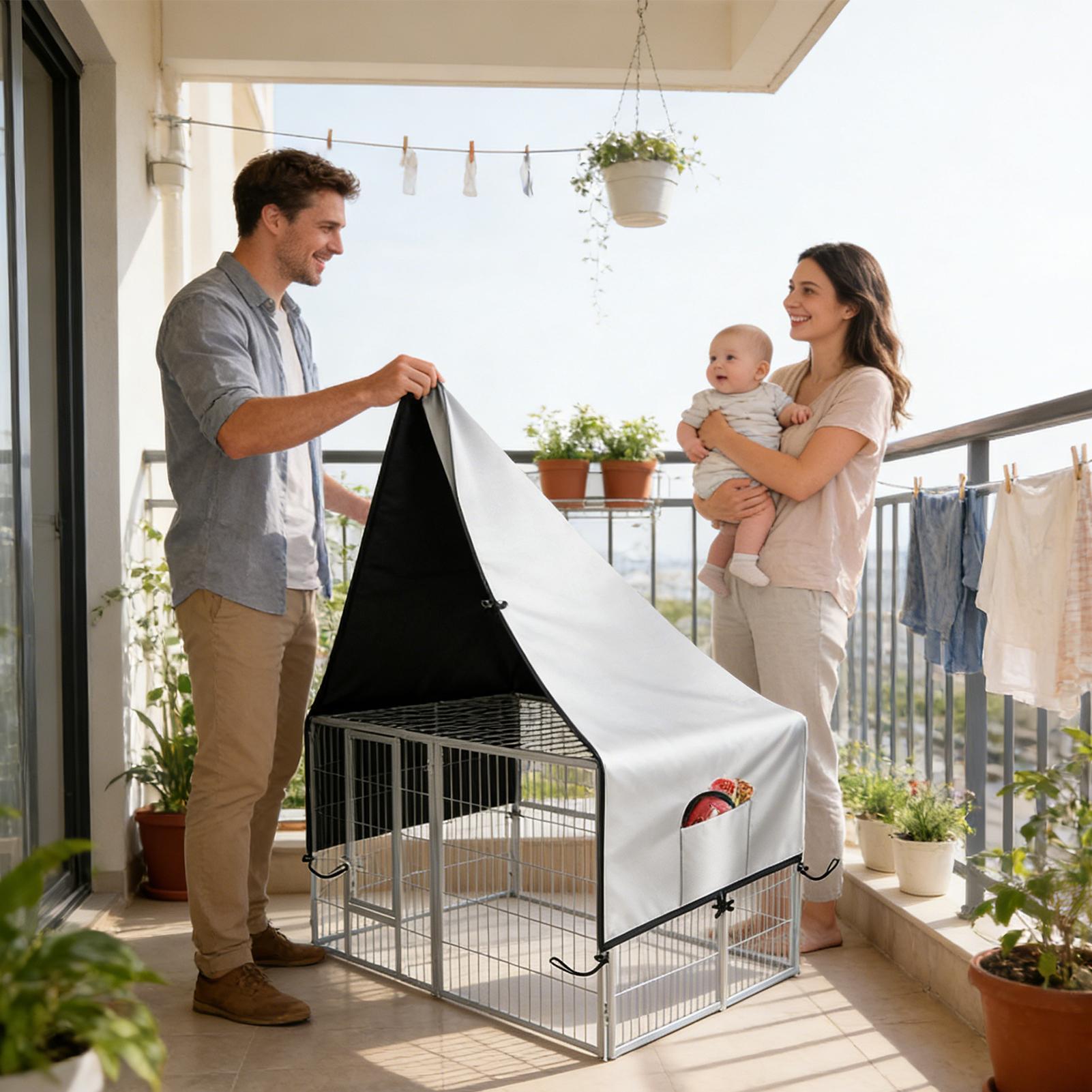 Crate Cover 210D Oxford Privac - Outdoor Camping Dog Kennel ulasan dan harga