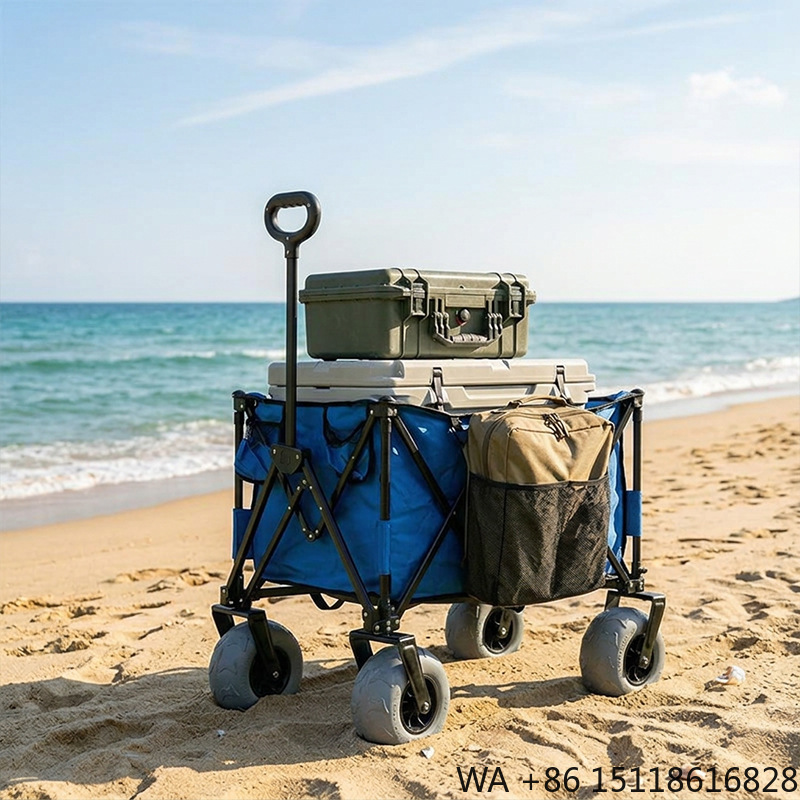 Foldable Metal Beach Wagon Qui - Outdoor Camping Table ulasan dan harga