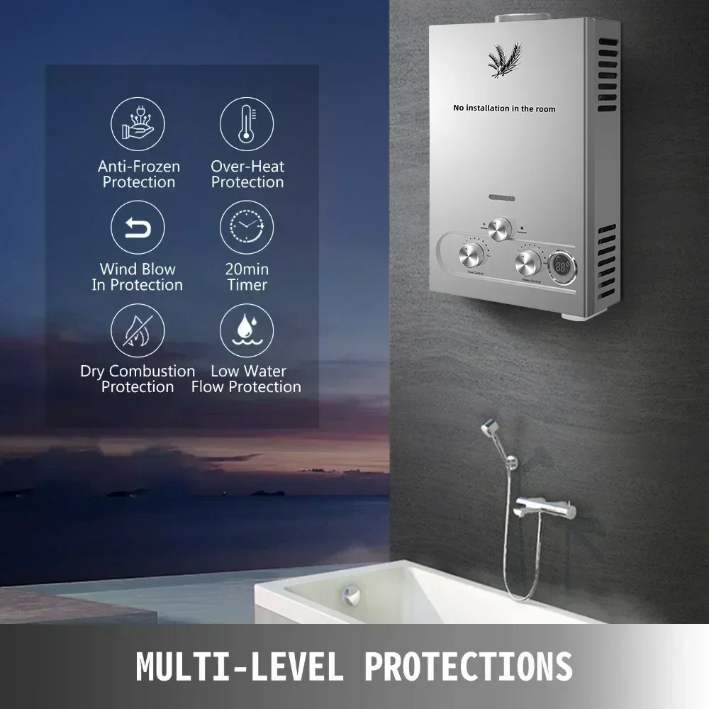SIHAO 12L 16L 18L GPM LPG Gas  - Outdoor Camping Hot Water Heater ulasan dan harga
