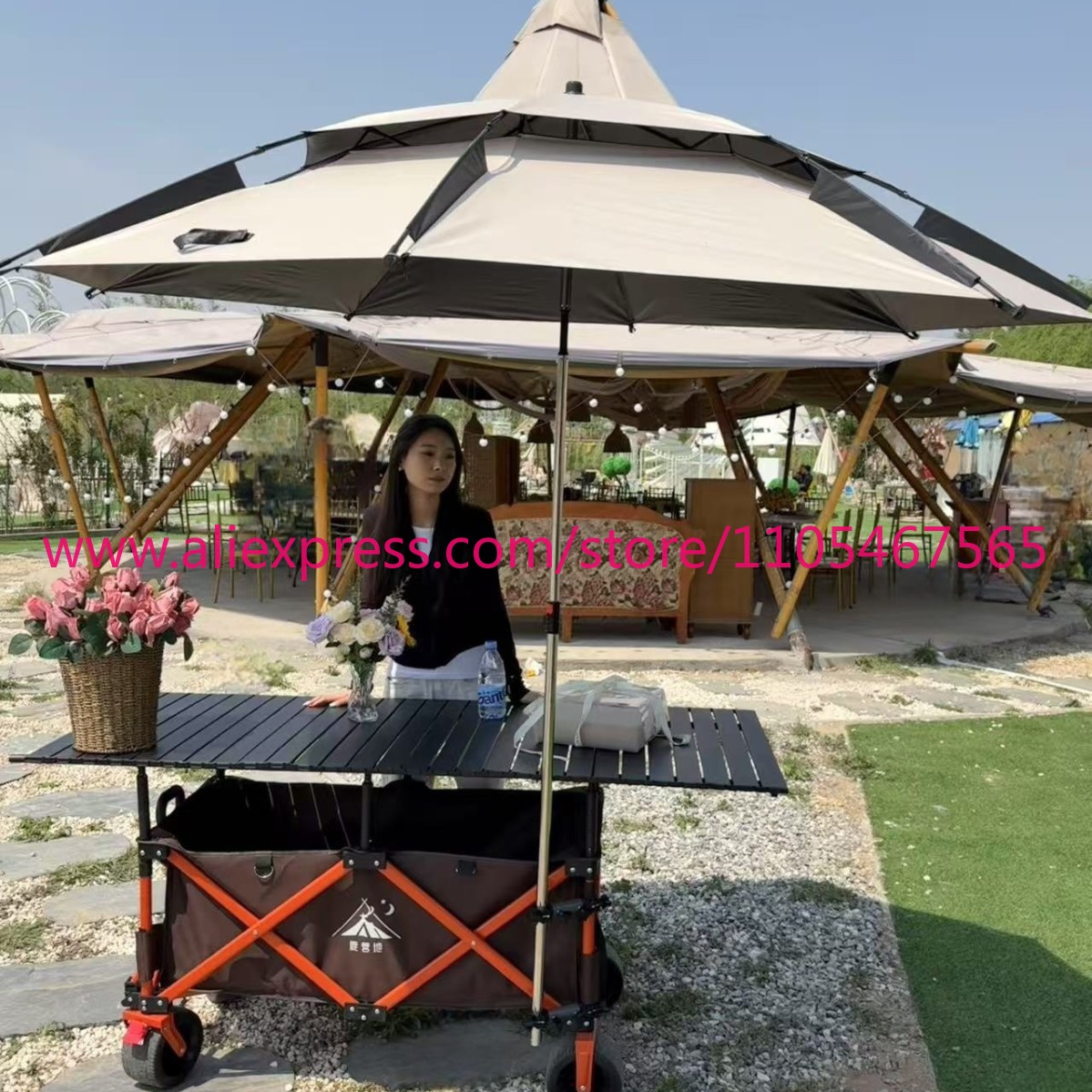 1PCS camper stall large foldab - Outdoor Camping Table ulasan dan harga