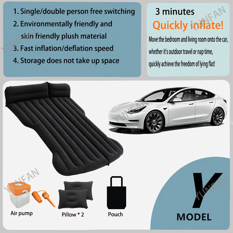 For Tesla Model Y PVC Inflatab - Outdoor Camping Cot ulasan dan harga