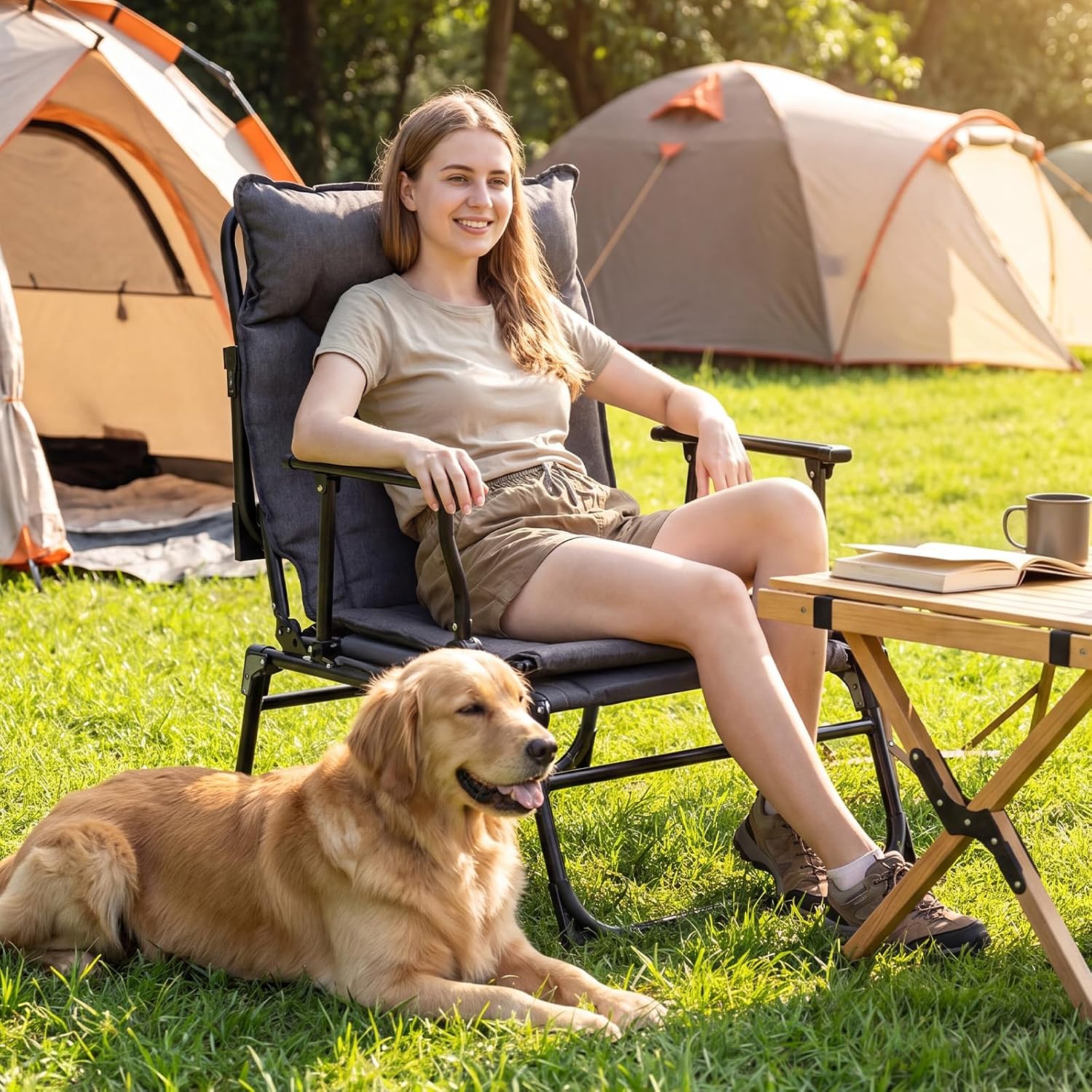 Folding Patio Lounge Chair Set - Outdoor Camping Cot ulasan dan harga