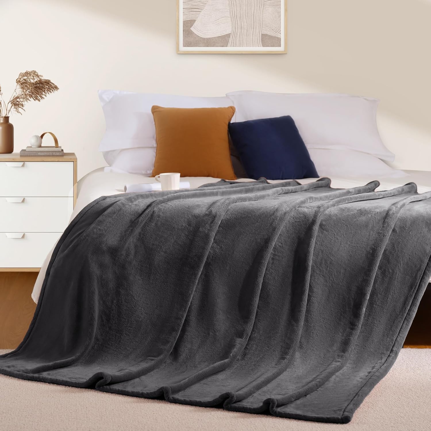 Fleece Blanket Grey Lightweigh - Outdoor Camping Movies ulasan dan harga
