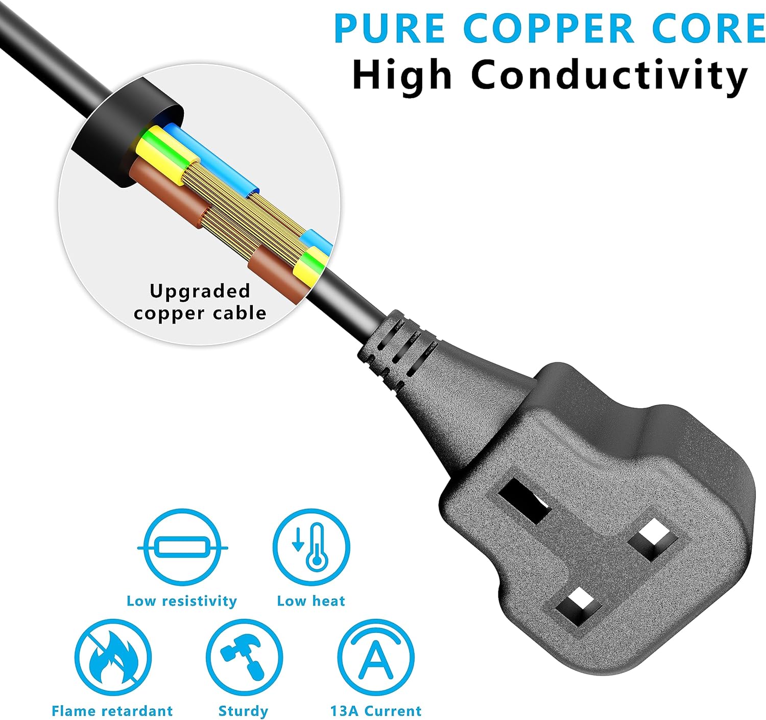 3pcs 13A 3 Plug UK Singapore M - Outdoor Camping In Singapore ulasan dan harga