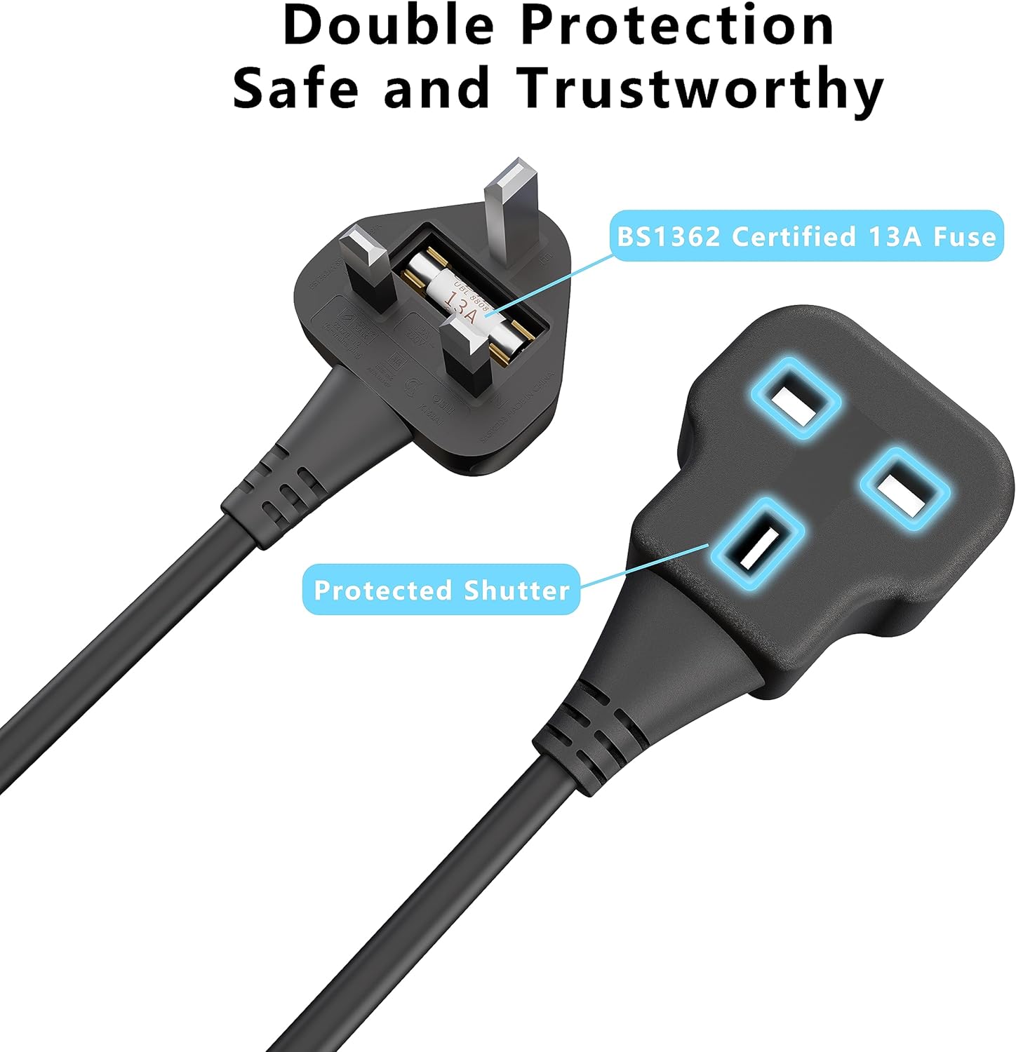 3pcs 13A 3 Plug UK Singapore M - Outdoor Camping In Singapore ulasan dan harga
