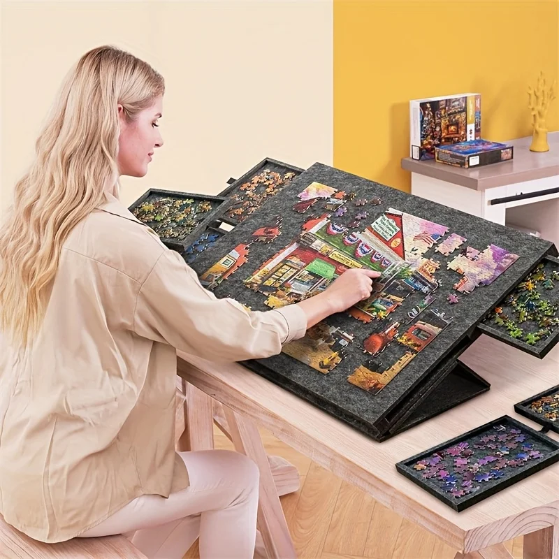 6-Drawer 1500pcs Jigsaw Puzzle - Outdoor Camping Table ulasan dan harga