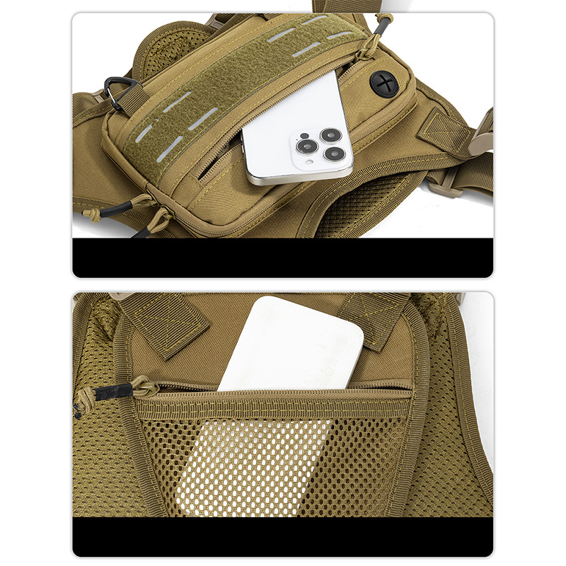 Tactical Front Chest Rig Bag V - Outdoor Camping Vest ulasan dan harga