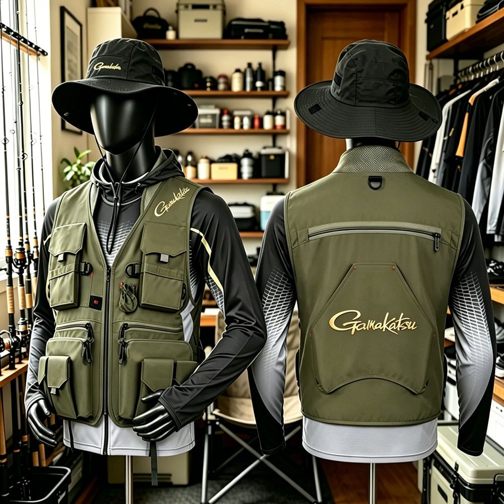 Gamakatsu Men Multi-Pocket Fis - Outdoor Camping Vest ulasan dan harga