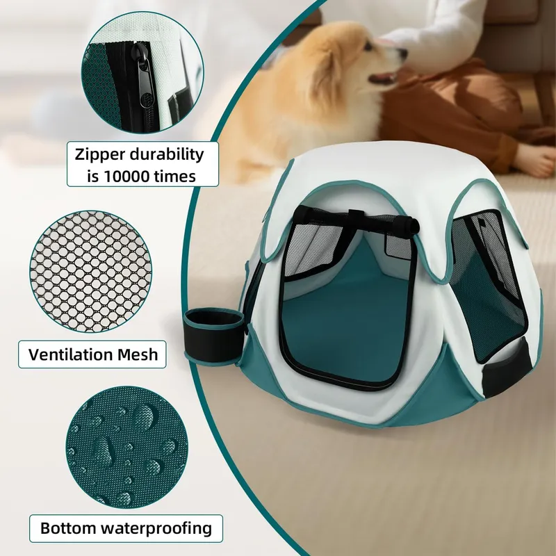 Portable Foldable Pet Carrier  - Outdoor Camping Dog Kennel ulasan dan harga