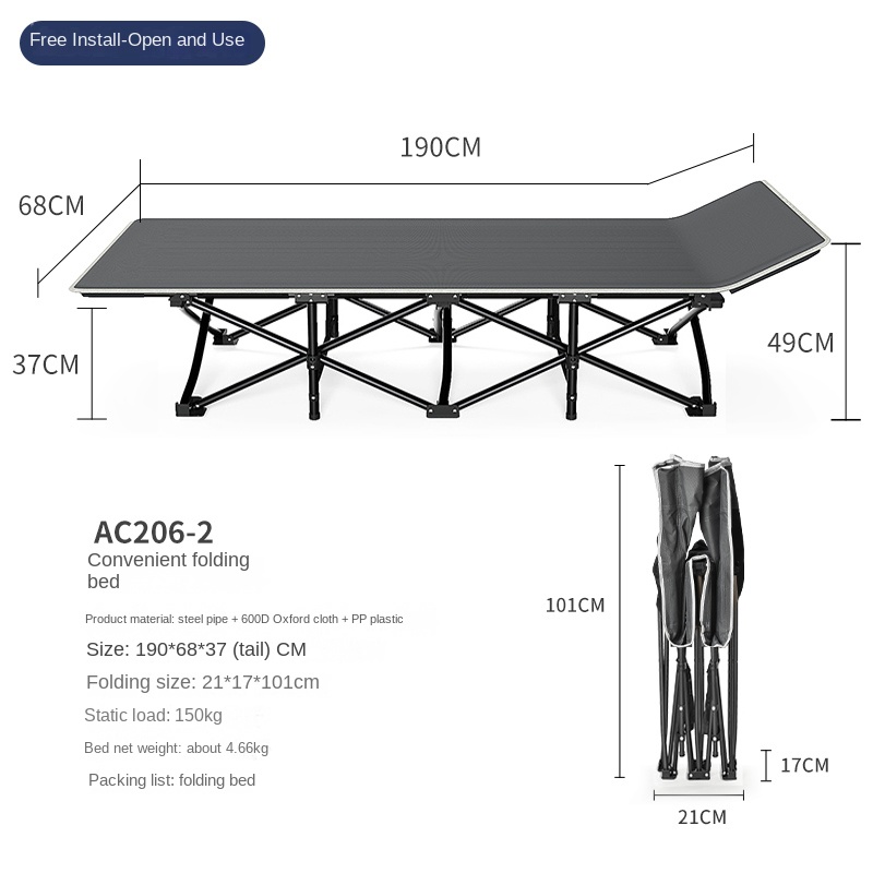 Heavy Duty Folding Camping Cot - Outdoor Camping Cot ulasan dan harga