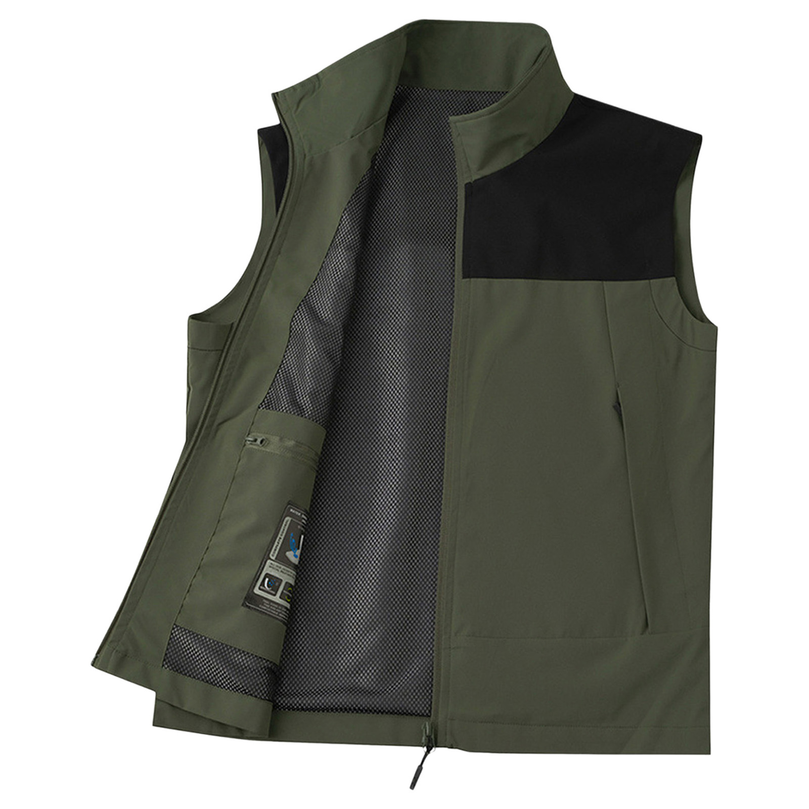 #M-5XL Men Golf Vest Stand Col - Outdoor Camping Vest ulasan dan harga