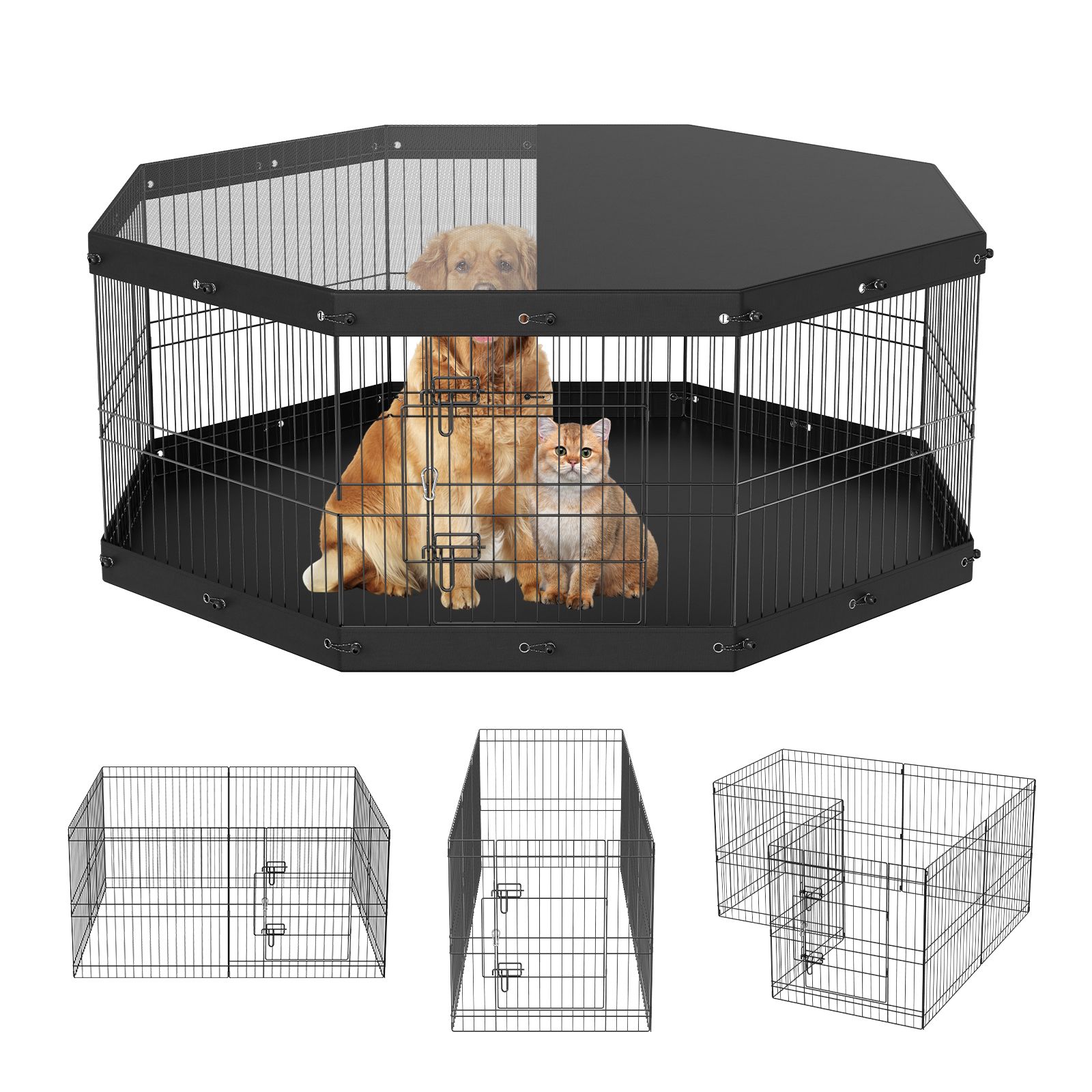 Dog Playpen, 8 Panels Foldable - Outdoor Camping Dog Kennel ulasan dan harga