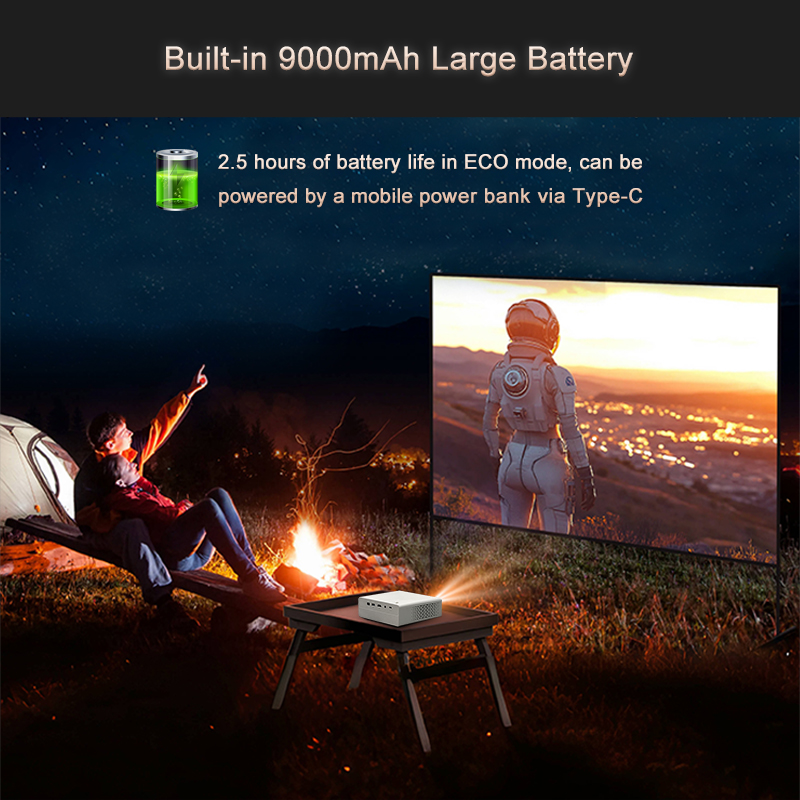 Jenovox M5000 Mini DLP Project - Outdoor Camping Videos ulasan dan harga