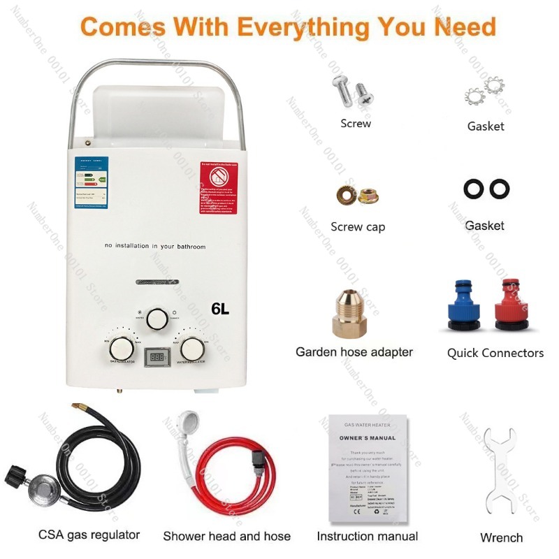 Propane LPG  Gas Tankless Wate - Outdoor Camping Hot Water Heater ulasan dan harga