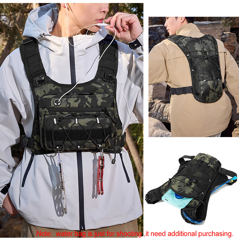 Tactical Bag Front Chest Rig V - Outdoor Camping Vest ulasan dan harga