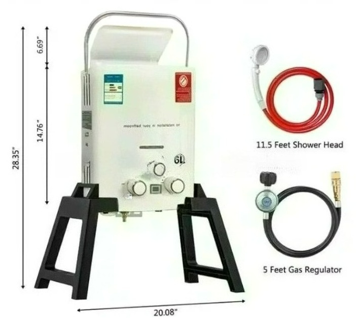 Propane LPG  Gas Tankless Wate - Outdoor Camping Hot Water Heater ulasan dan harga